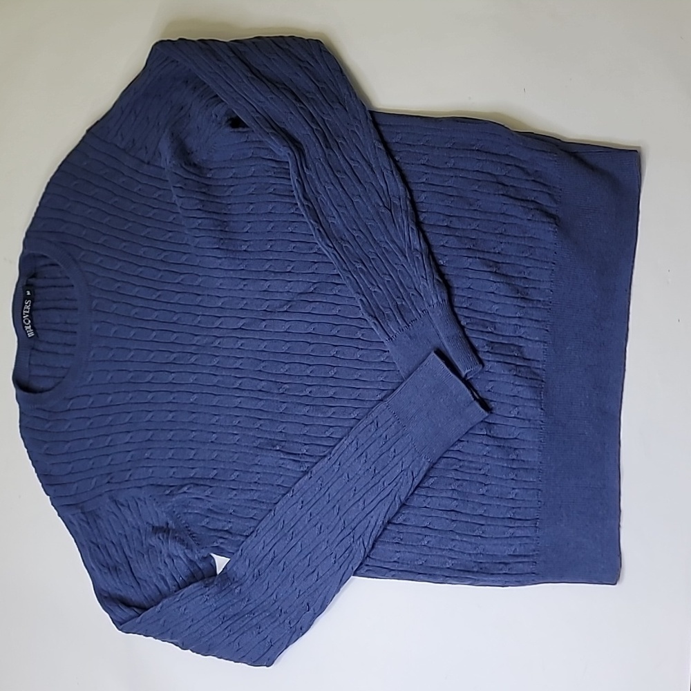 WoolOvers  Cotton and Cashmere Blend Cable knit Pullover